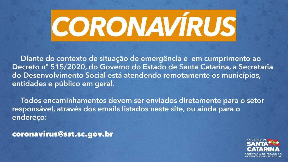 Aviso Coronavírus